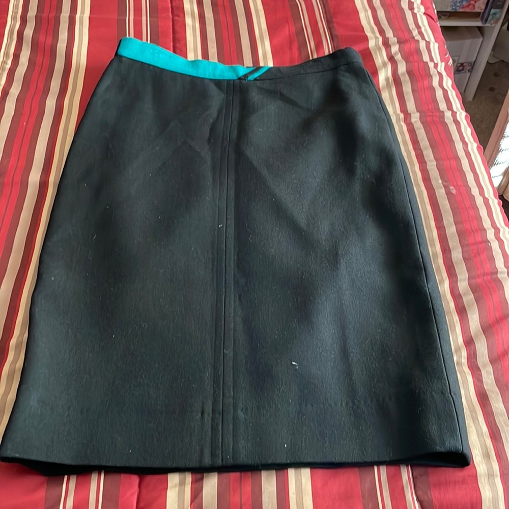 Used Vintage Louis Feraud Black Skirt US 10